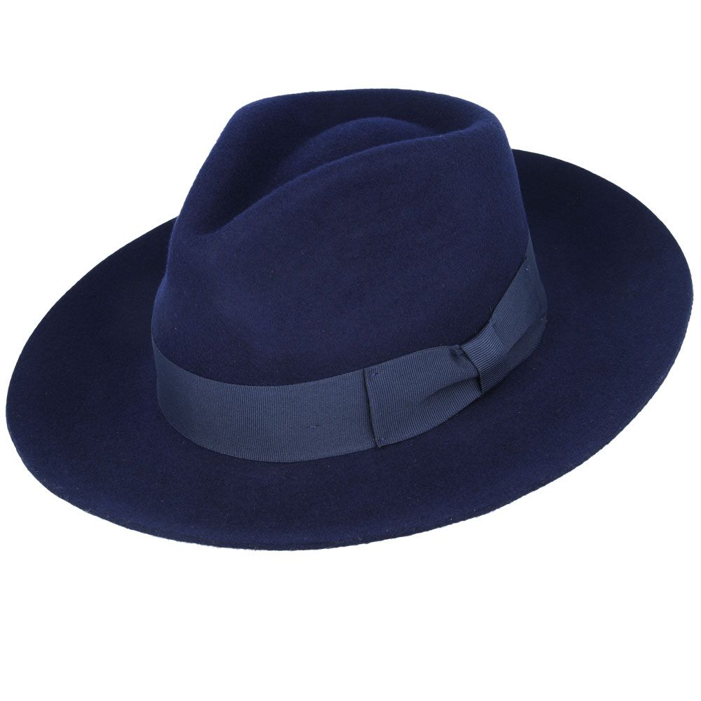 Bullantic Premium Gladwin Bond Grace Snap-Brim Wool Fedora Hat