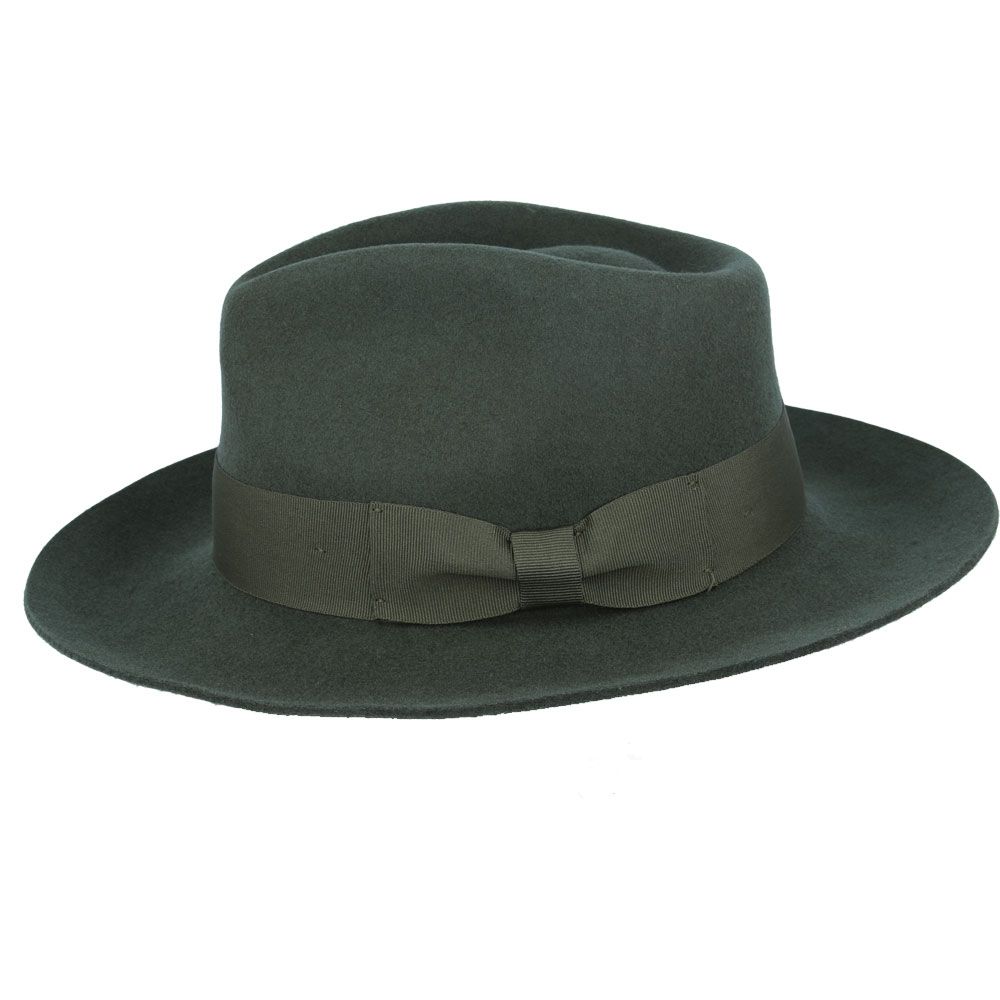 Bullantic Premium Gladwin Bond Grace Snap-Brim Wool Fedora Hat