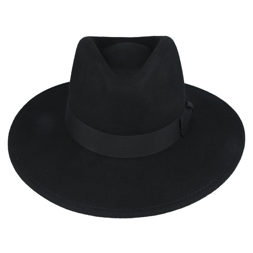 Bullantic Premium Maz Wide Brim Wool Crushable Fedora Hat