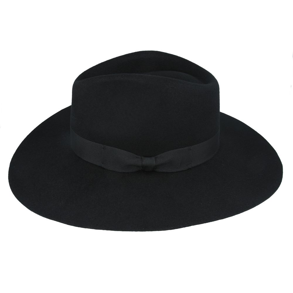 Bullantic Premium Maz Stiff Wide Brim Wool Fedora Hat