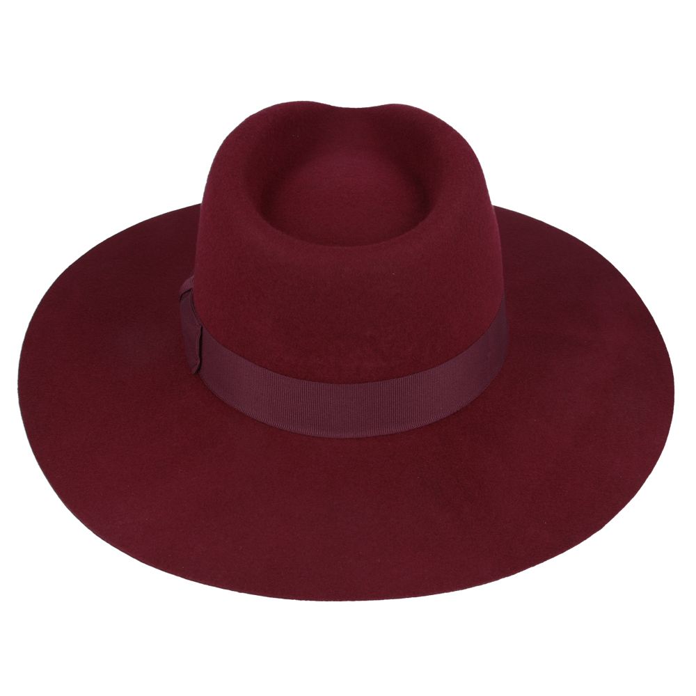 Bullantic Premium Maz Stiff Wide Brim Wool Fedora Hat