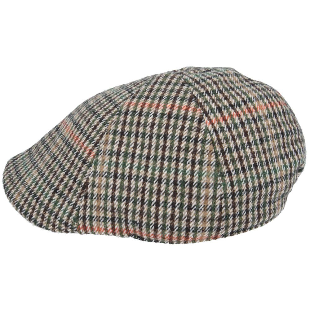 Maz Six Panel Tweed Flat Cap