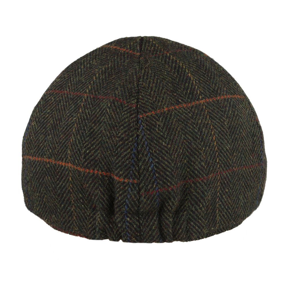 Maz Duckbill Six Panel Window Check Herringbone Flat Cap