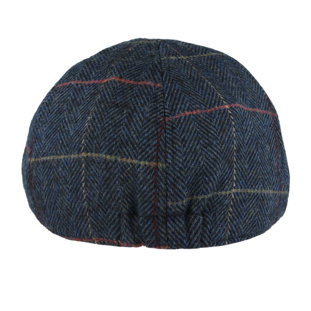Maz Duckbill Six Panel Window Check Herringbone Flat Cap