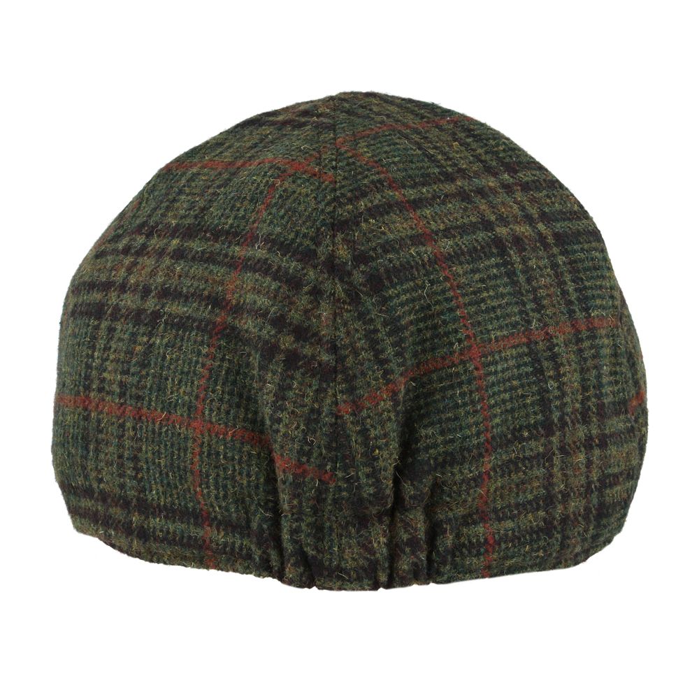Maz Six Panel Window Check Herringbone Flat Cap
