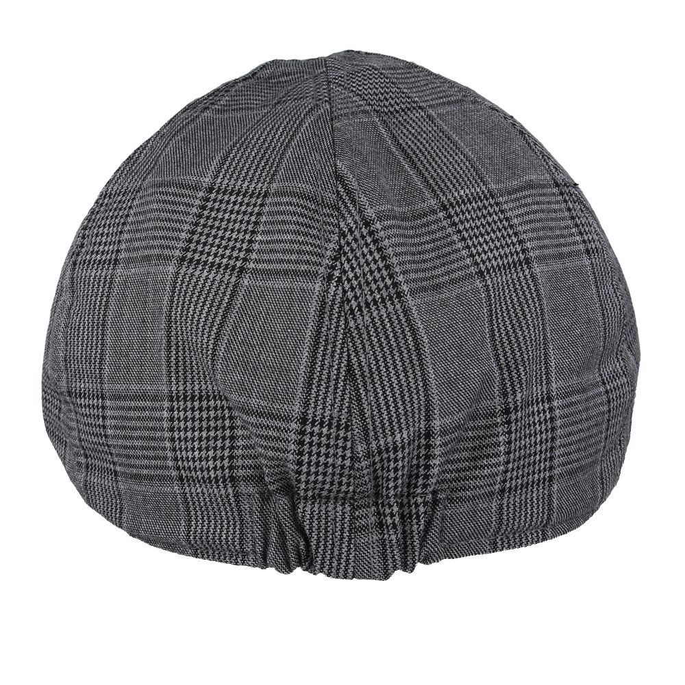 Maz Duckbill Six Panel Check Tweed Flat Cap
