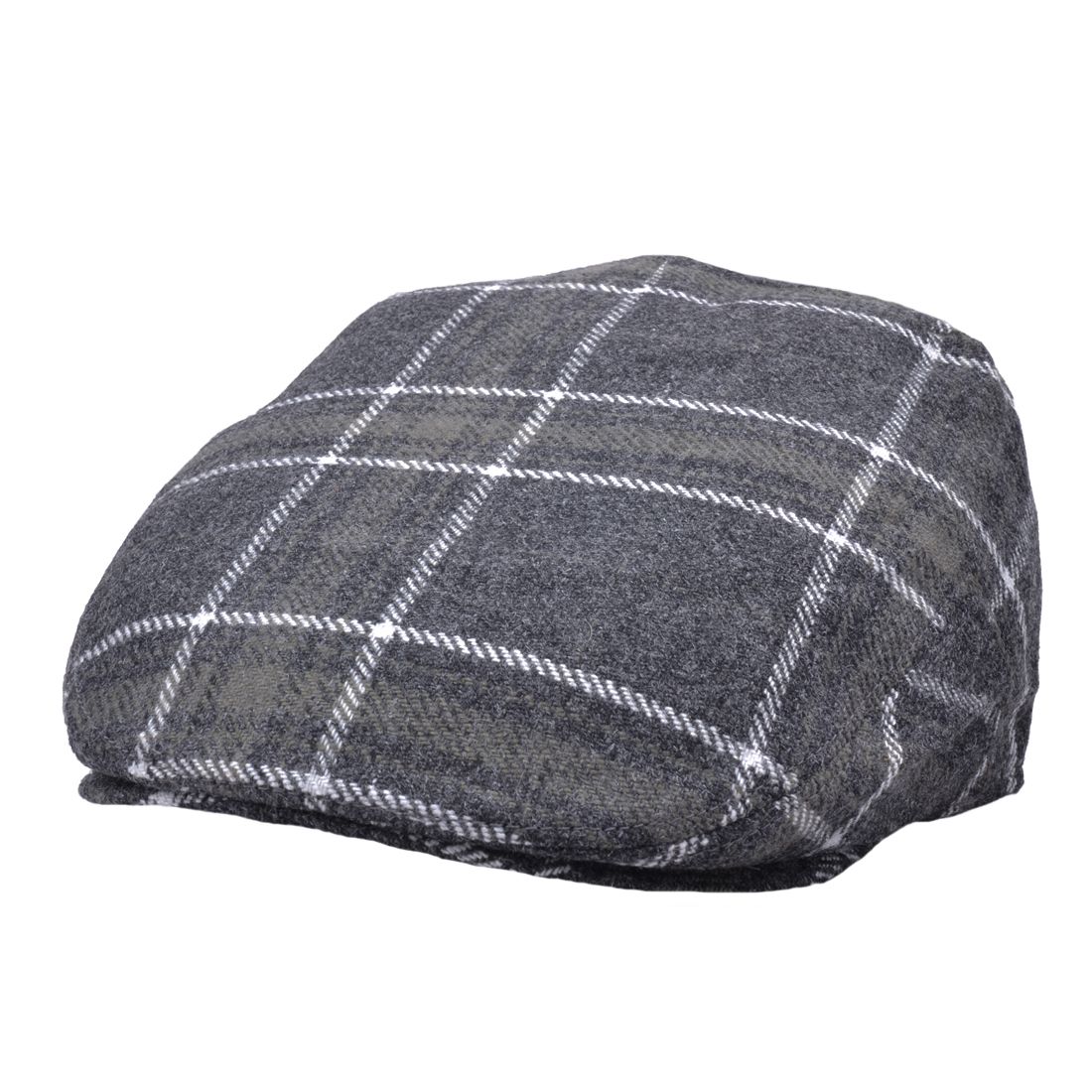 G&H Window Check Tweed Flat Cap
