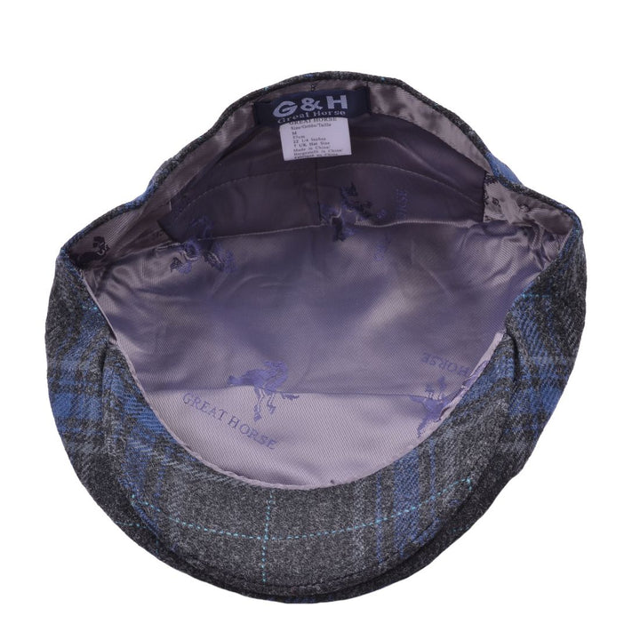 G&H Window Check Tweed Flat Cap