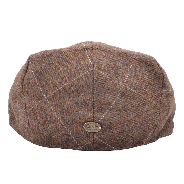 G&H Window Check Herringbone Flat Cap