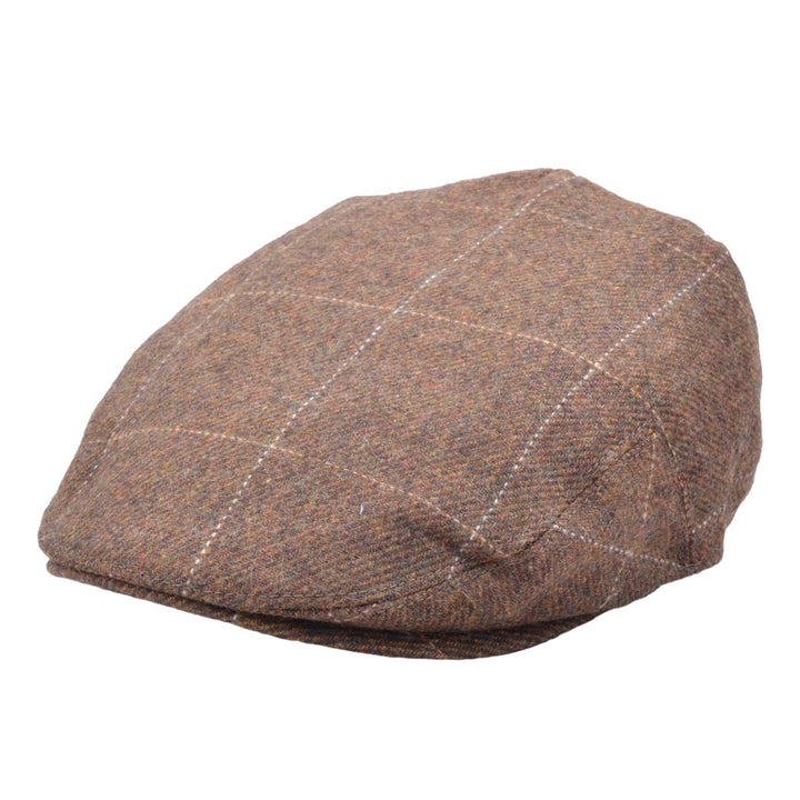 G&H Window Check Herringbone Flat Cap