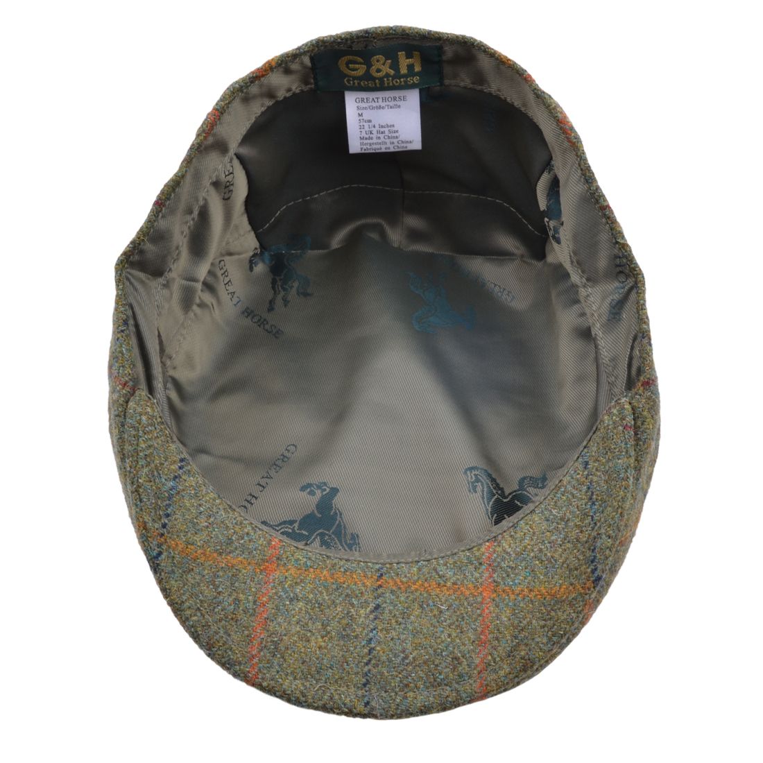 G&H Window Check Herringbone flat Cap