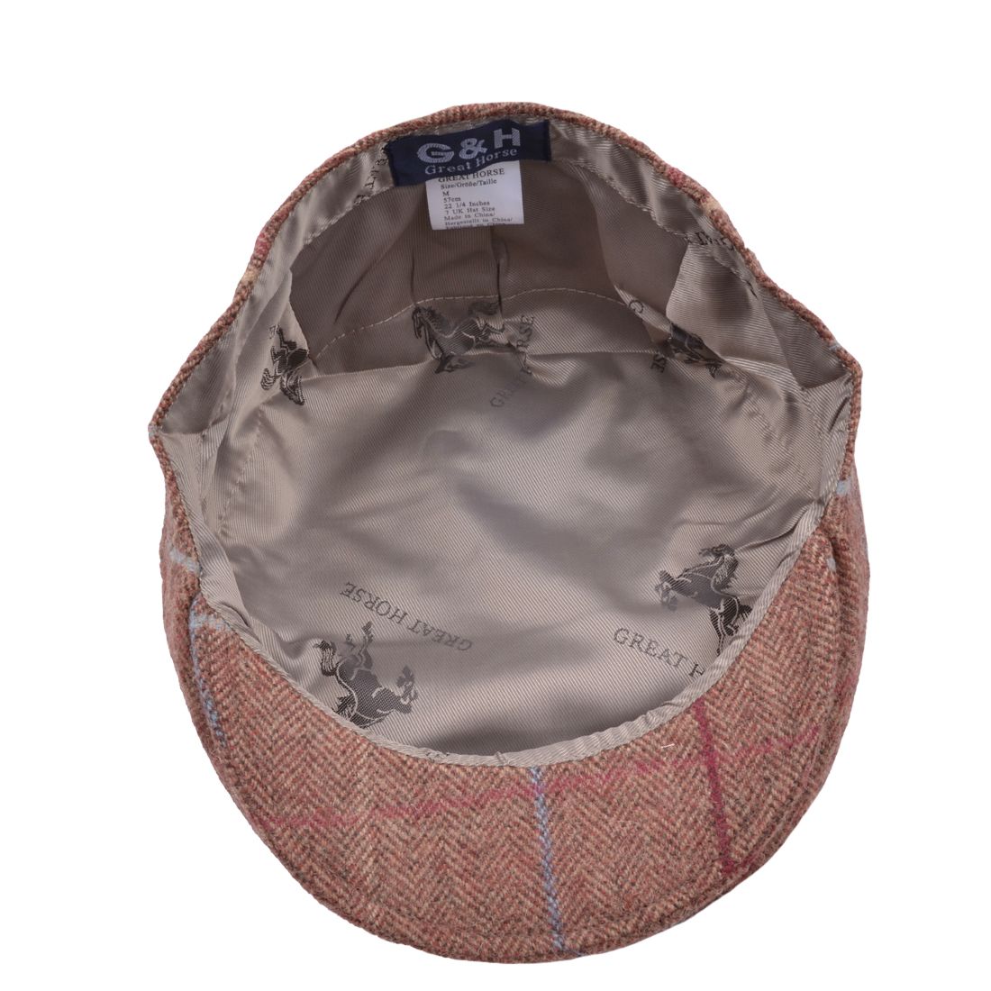 G&H Window Check Herringbone flat Cap