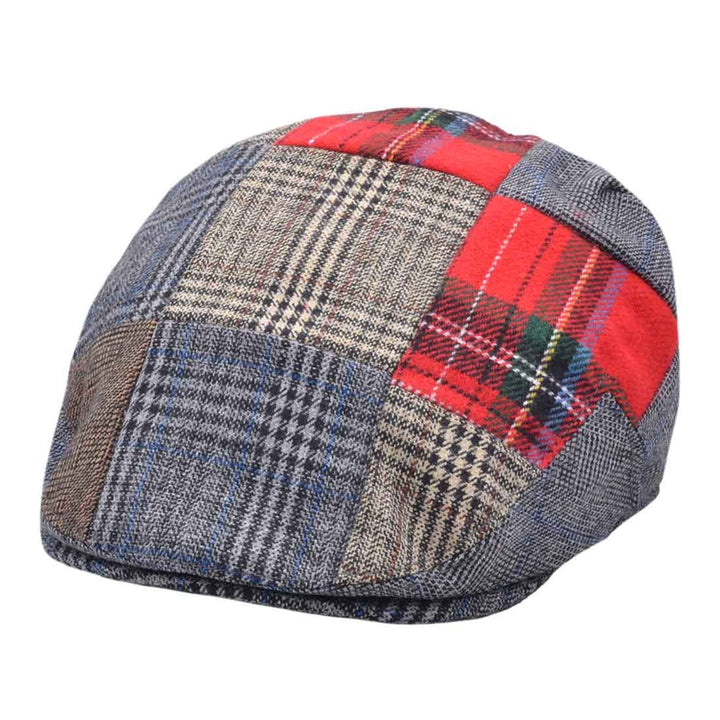 G&H Tweed Patch Work Flat Cap