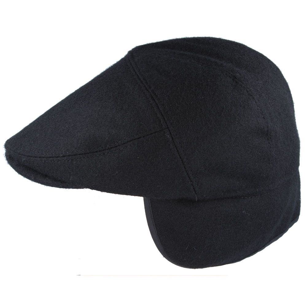 G&H Wool Flat Cap With Ear Muffs