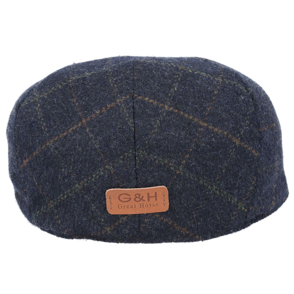 G&H Wool Check Tweed Flat Cap