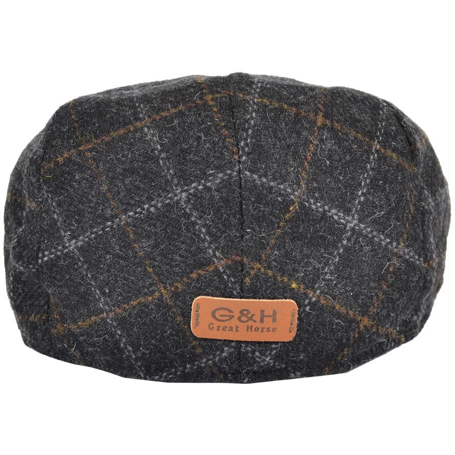 G&H Wool Check Tweed Flat Cap