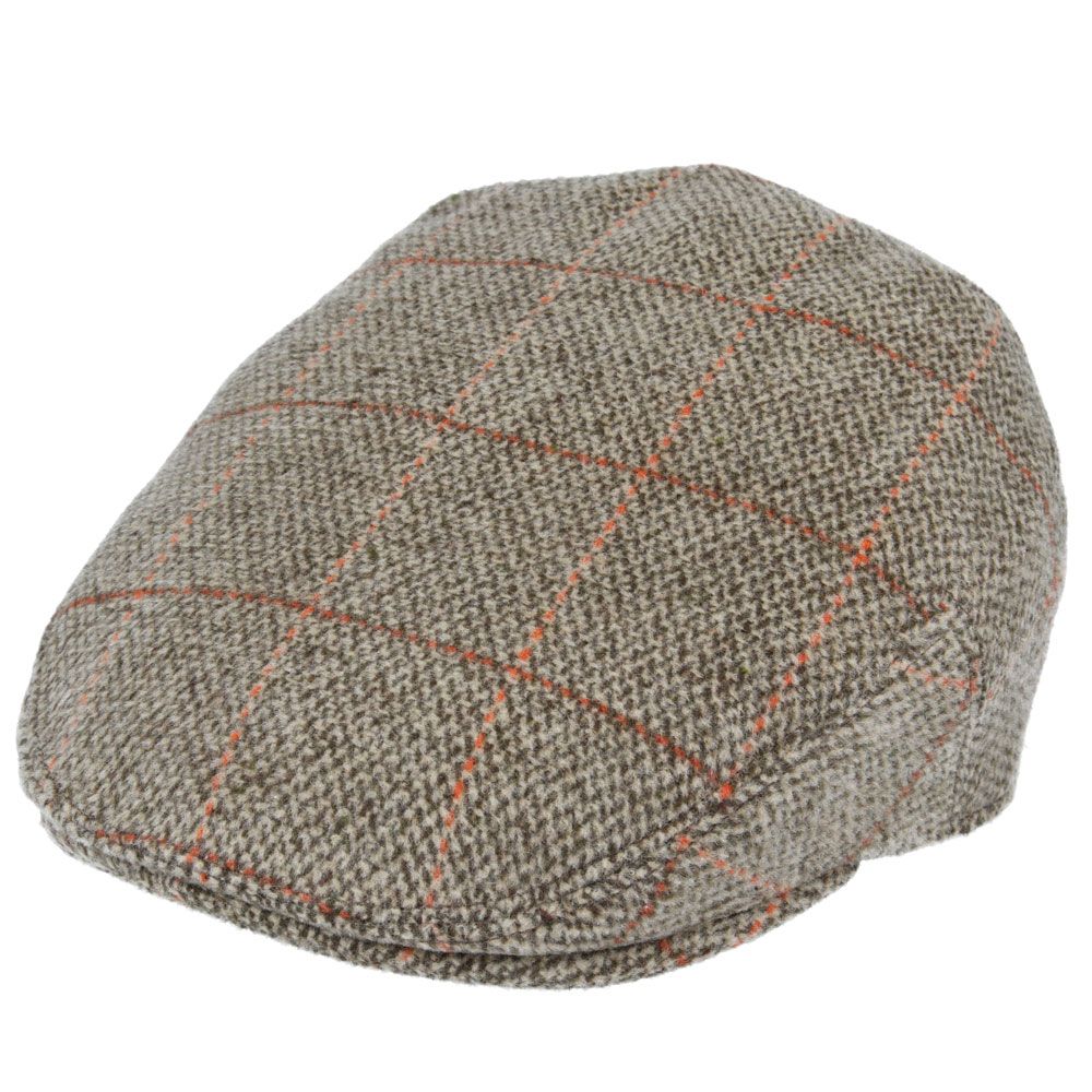 G&H Wool Check Tweed Flat Cap