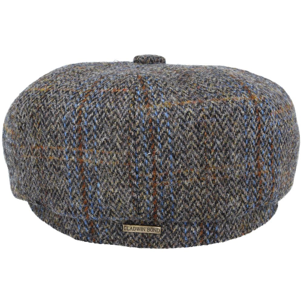 Gladwin Bond Harris Tweed Wool Newsboy Cap