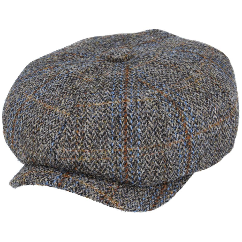 Gladwin Bond Harris Tweed Wool Newsboy Cap