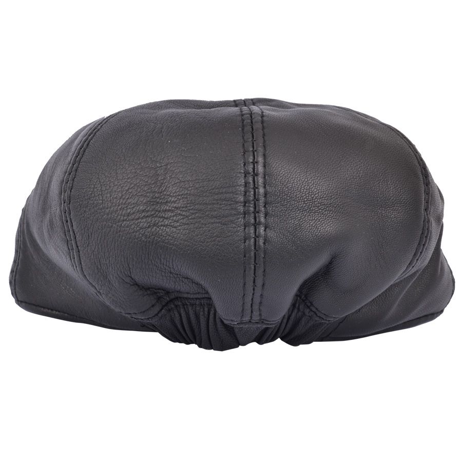 Leather Newsboy Flat Cap