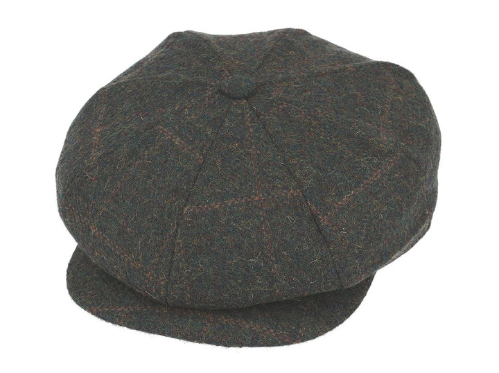 Maz Check Tweed 8 Panel Gatsby Cap