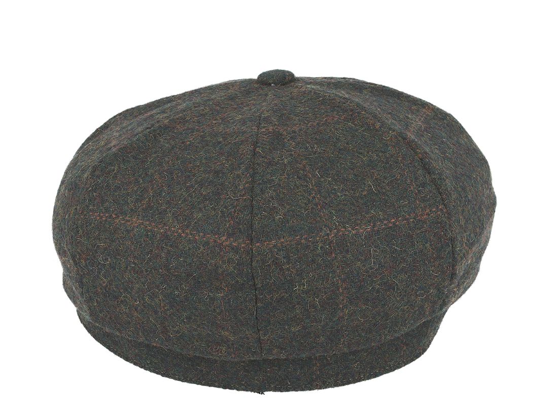 Maz Check Tweed 8 Panel Gatsby Cap
