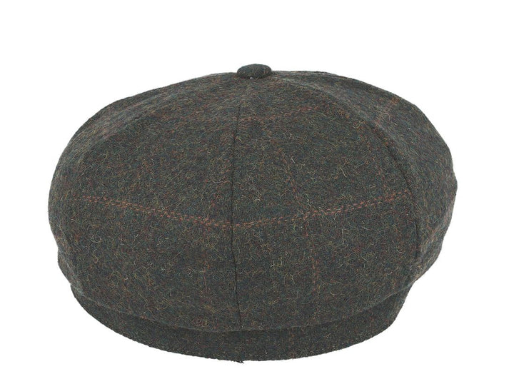 Maz Check Tweed 8 Panel Gatsby Cap