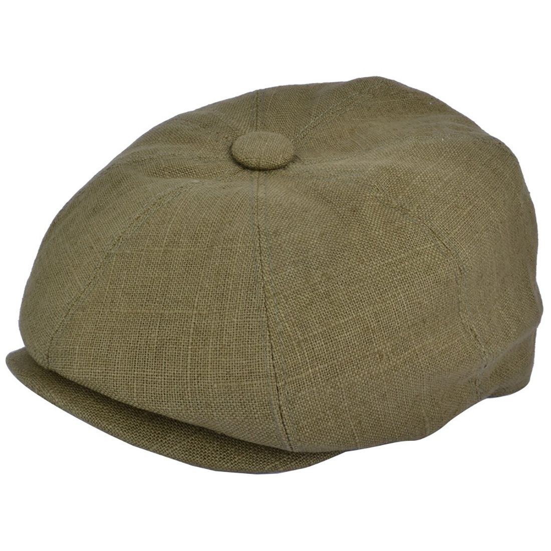 G&H Linen 8 Panel Newsboy Cap
