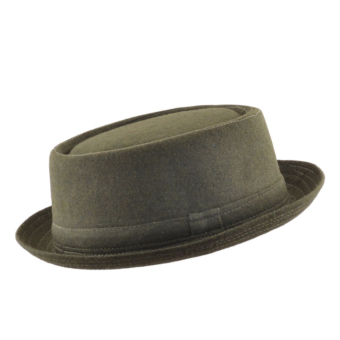 Maz Wool Pork Pie Hat, Green