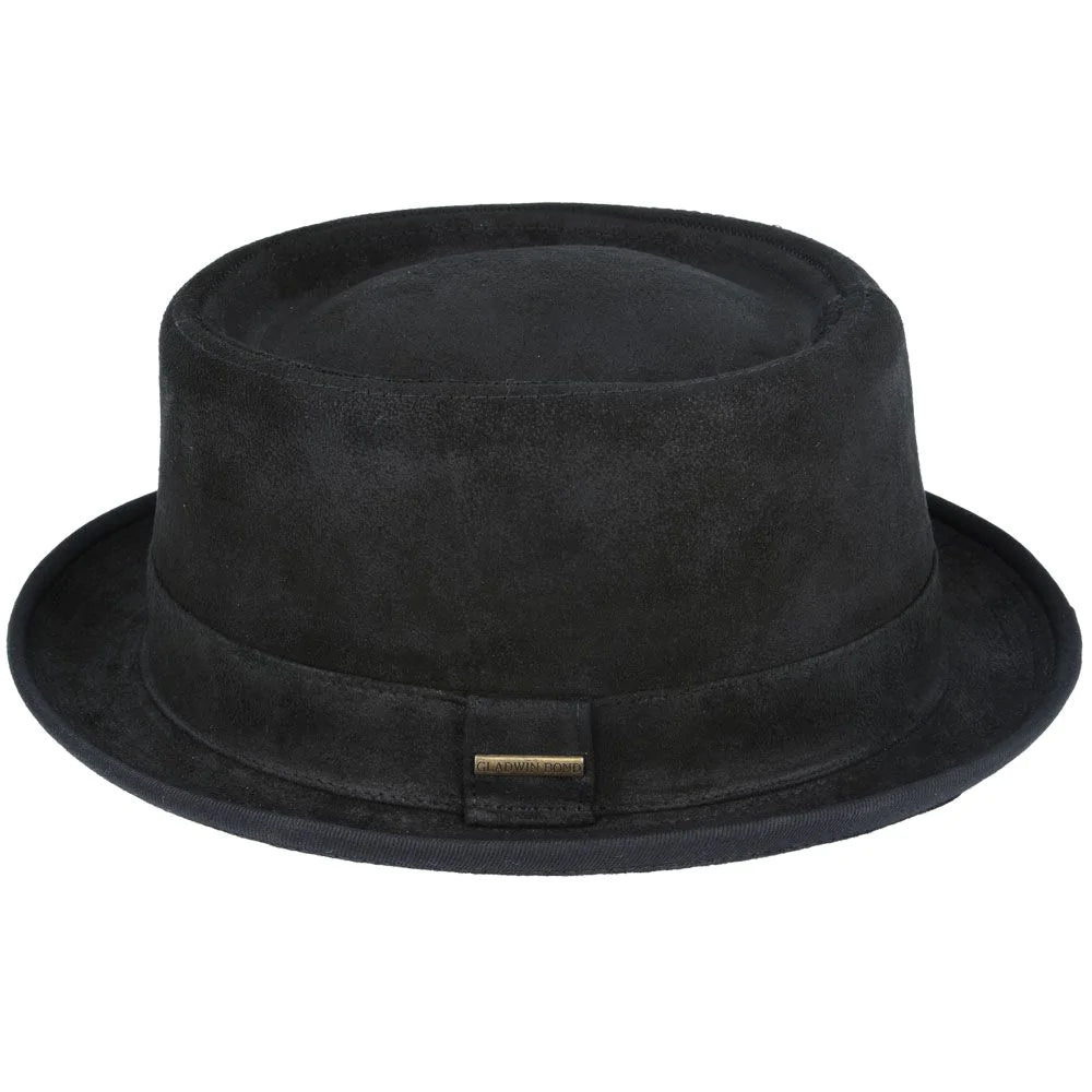 Premium Gladwin Bond Leather Pork Pie Hat