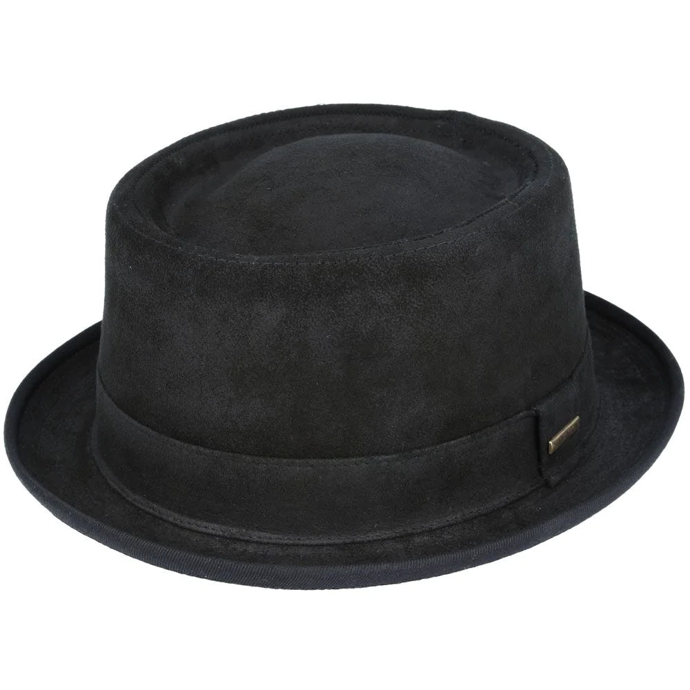 Premium Gladwin Bond Leather Pork Pie Hat