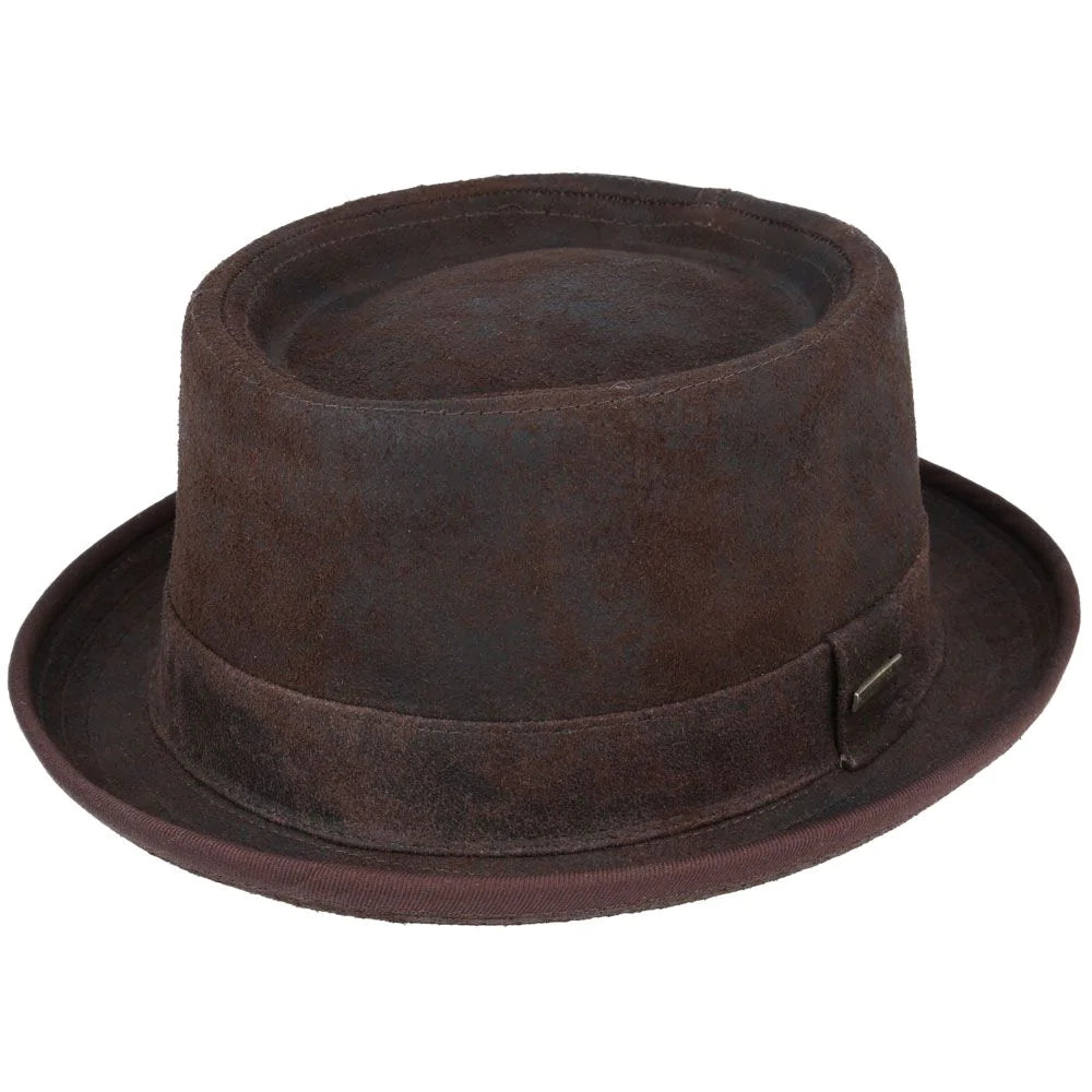 Premium Gladwin Bond Leather Pork Pie Hat