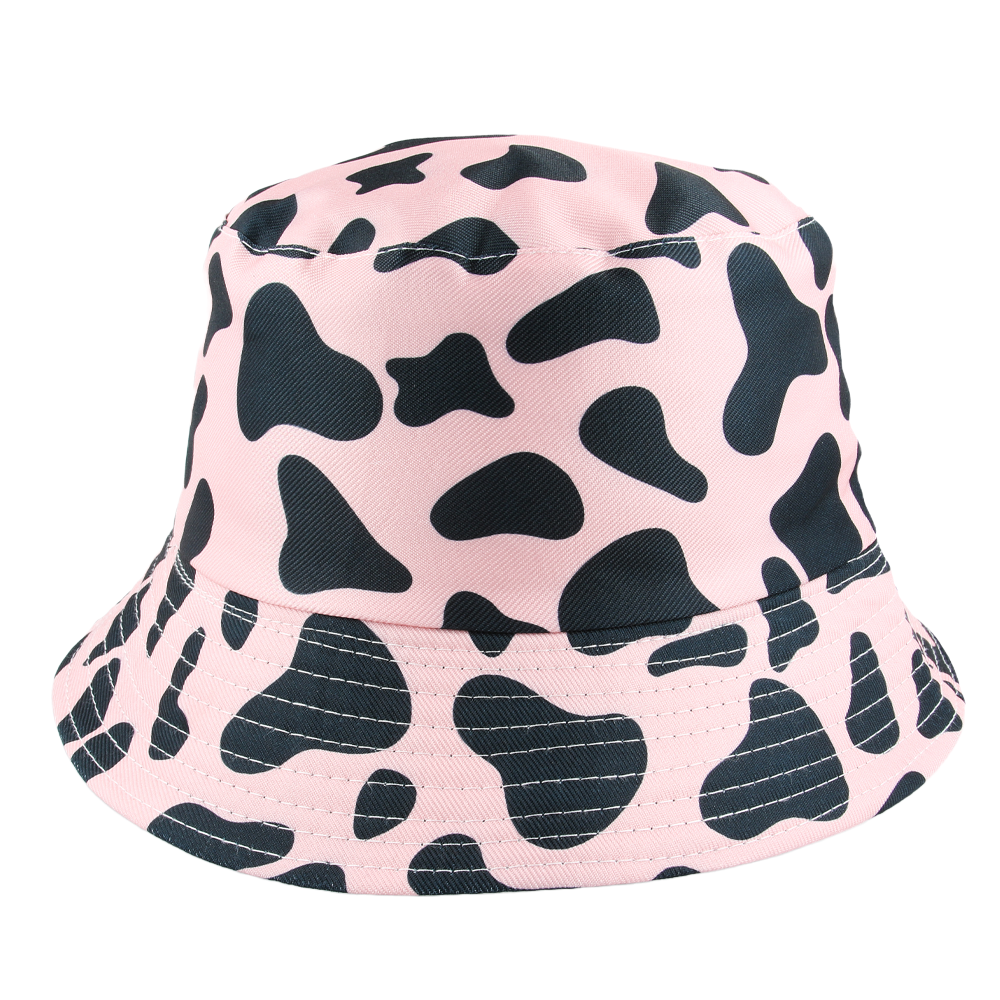 Maz Reversible Cow Print Pattern Fisherman Bucket Hat