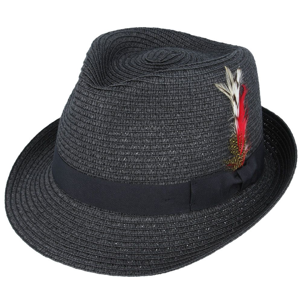Summer Straw Trilby Hat