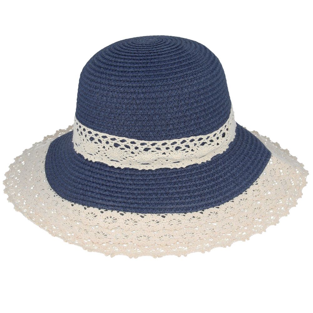 Maz Ladies Summer Sun & Beach Side Floppy Hat With Nice Lace Band & Bow