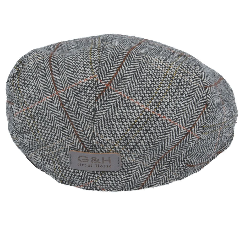 G&H Check Herringbone Flat Cap