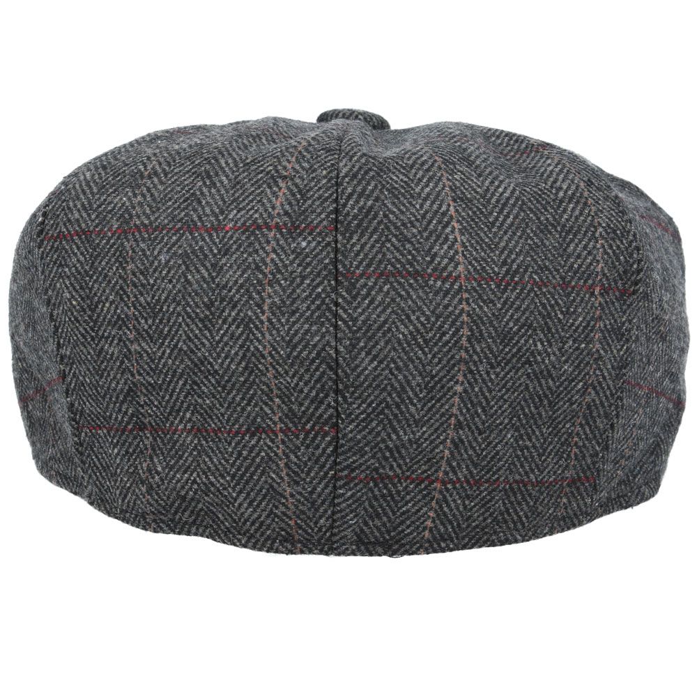 Maz Check Herringbone 8 Panel Newsboy Cap