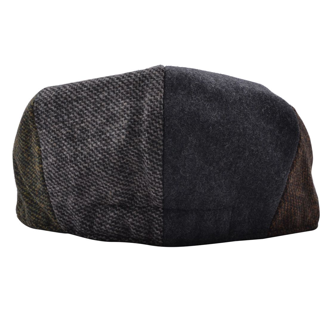 Maz Patch Herringbone Elastic Newsboy Cap