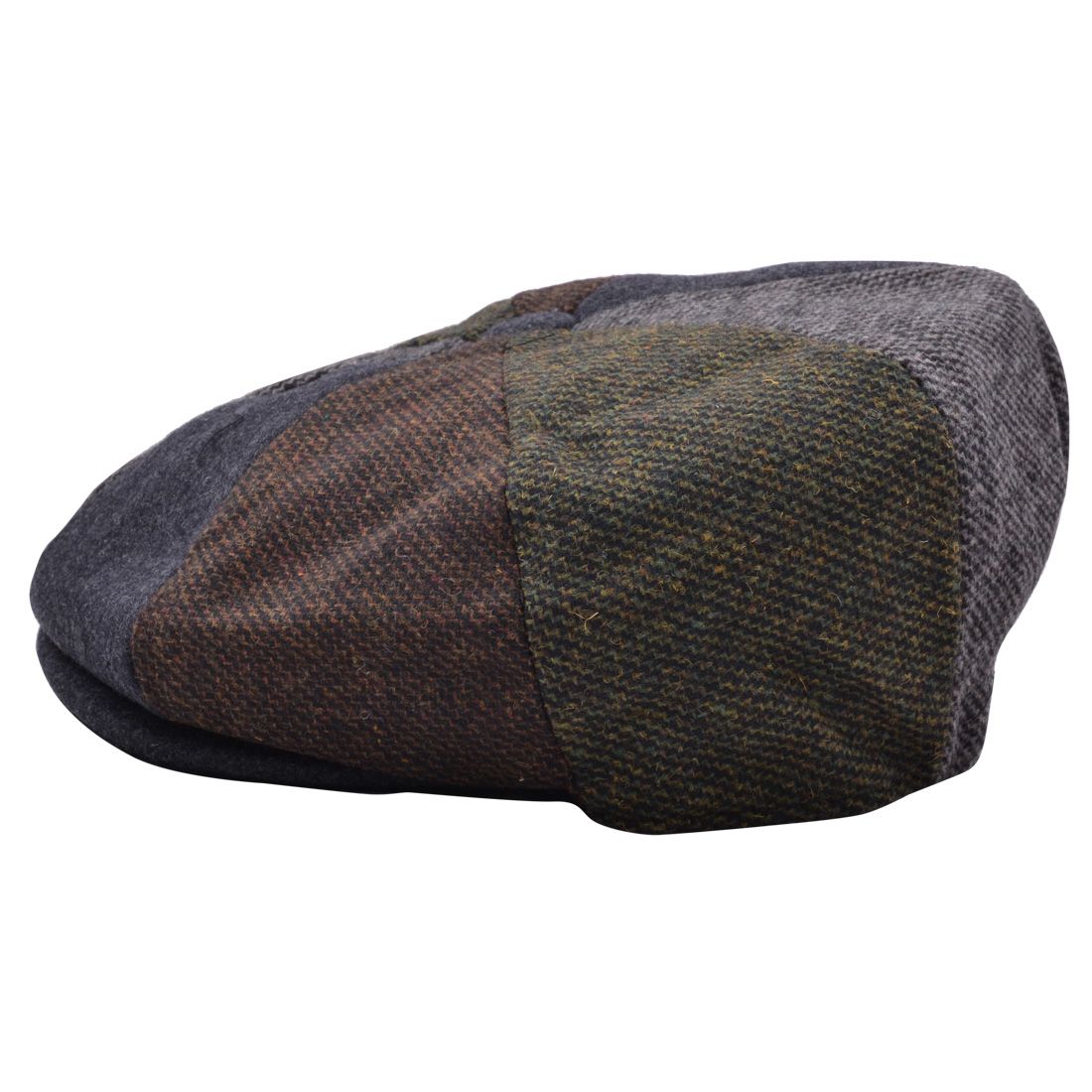 Maz Patch Herringbone Elastic Newsboy Cap
