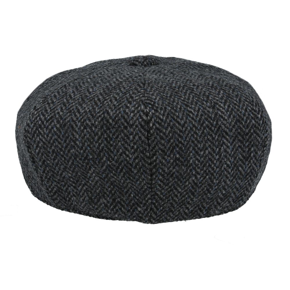 Maz Herringbone 8 Panel Newsboy Cap